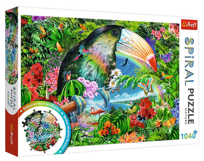 Пазли Spiral. Тропічні тварини. Tropical animals (1040 елм.) 40014 (Trefl)