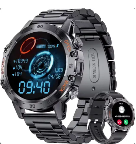 Смарт часы мужские с хорошей батареей и металлическим ремешком ...