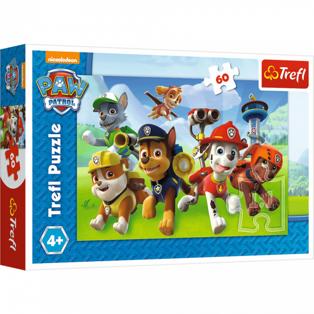 Пазли Цуценячий партуль. Готові до пригод. Viacom PAW Patrol (60 ел.) 17321 (Trefl)