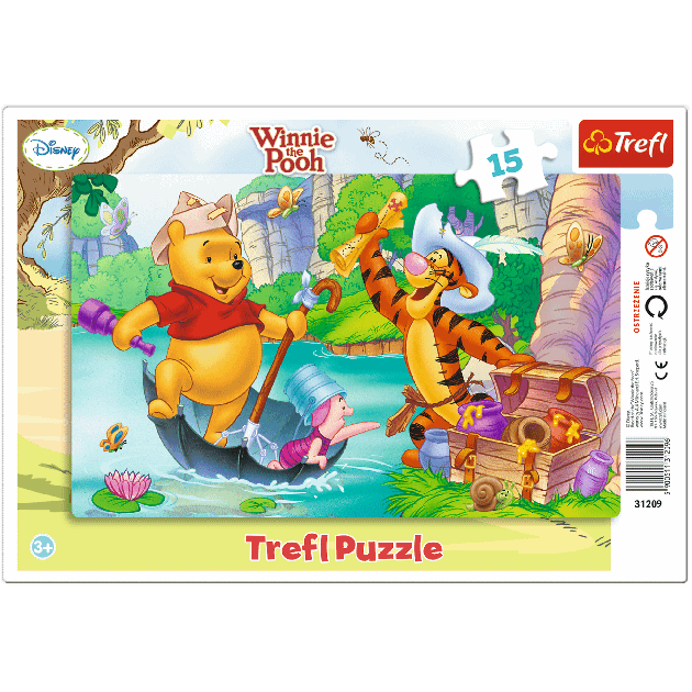 Пазли Рамкові - Вінні Пух. Полювання за скарбами. Disney Winnie the Pooh (15 ел.) 31209 (Trefl)