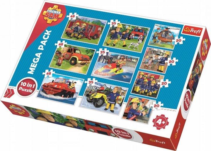 Пазли 10 в 1 Mega Pack Рятувальна команда пожежника Сема. Prism A&D Firema (4х20;3х35;3х48 ел.) 90356 (Trefl)