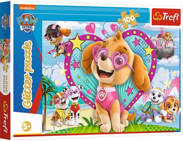 Пазл Glitter - Цуценячий патруль. У блиску Скай / Viacom PAW Patrol (100 ел.) 14818 (Trefl)