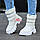 36р і 39р! Дутіки жіночі білі зимові модні стильні чоботи Дутики женские белые зимние модные стильные сапоги (Код: 3294), фото 8