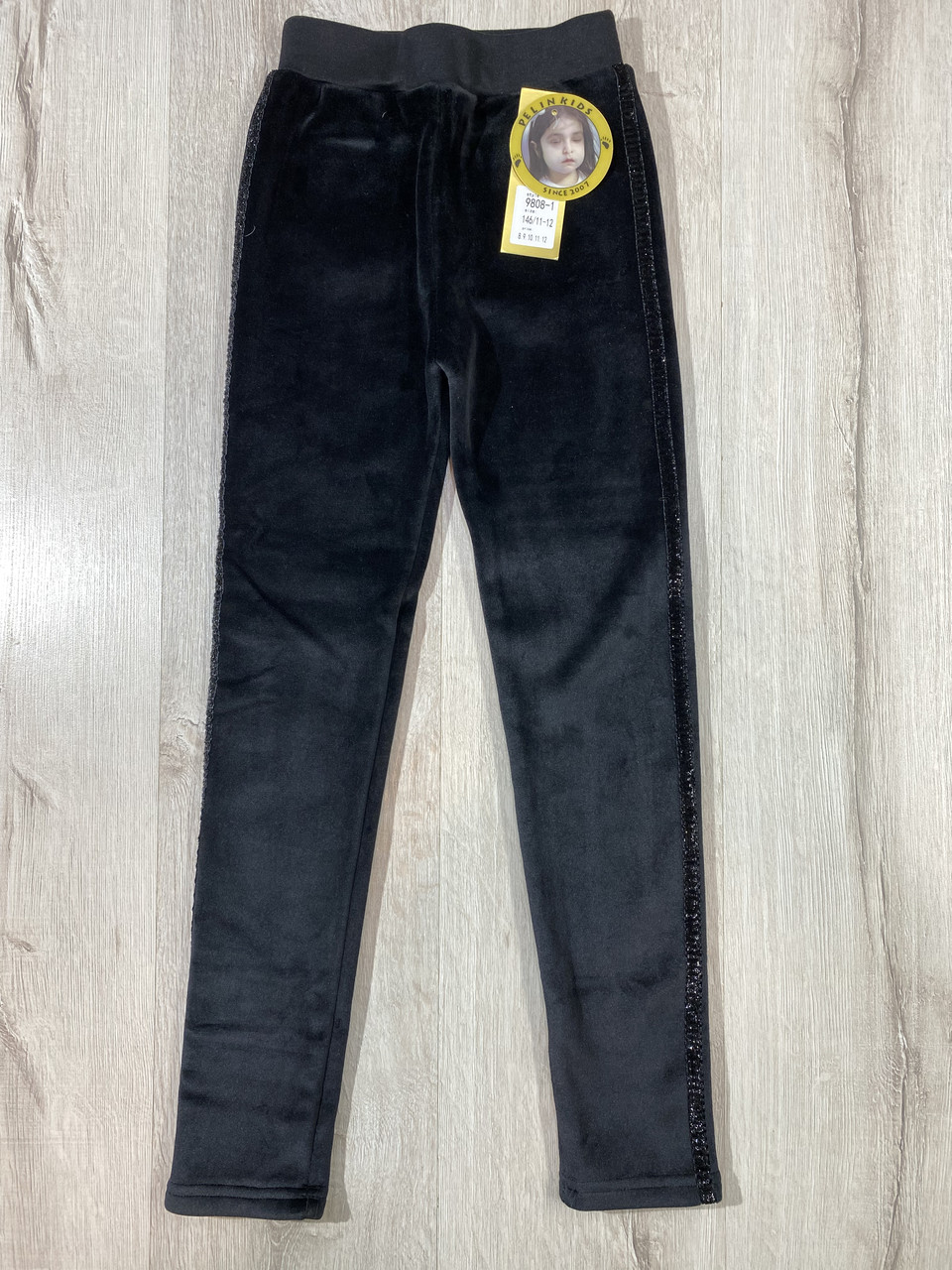 Лосіни теплі для дівчинки Pelin Kids 9808-1 146 см Чорний