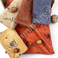 Набір кухонних полотенець мікрофібра 3 шт 35х75 Кава