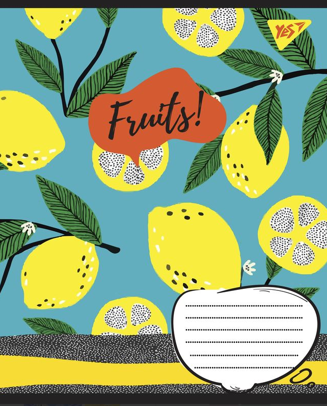 Зошит у клітинку 48арк. 766003 серія "Fruits" (YES) (10 шт. в уп.), фото 1