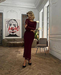 Жіноче плаття;Розмір: 42-46( універсальний);Квіта: чорний, бордо;