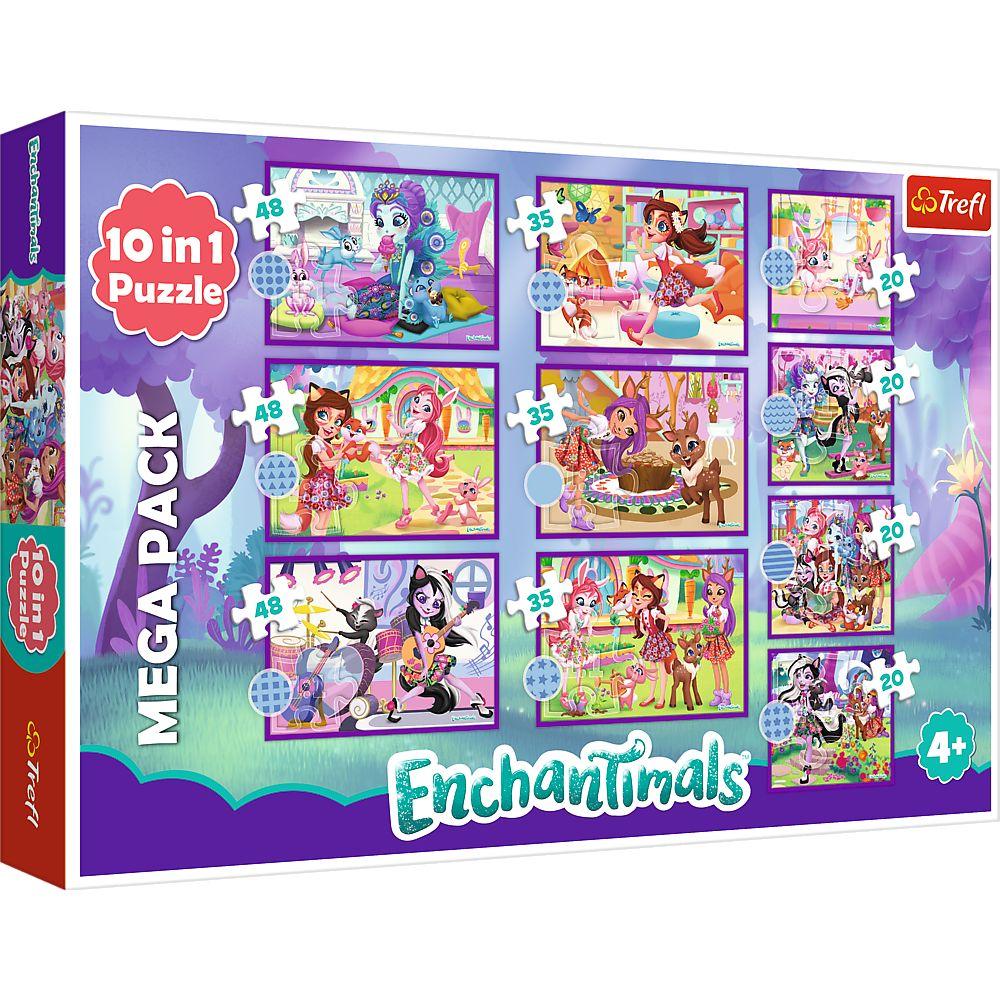 Пазли 10 в 1 Чарівні Енчентімалс. Charming Enchantimals 90384 (Trefl)