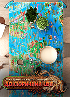 Велика дитяча карта-скатертина Доісторічний світ (Моноліт)