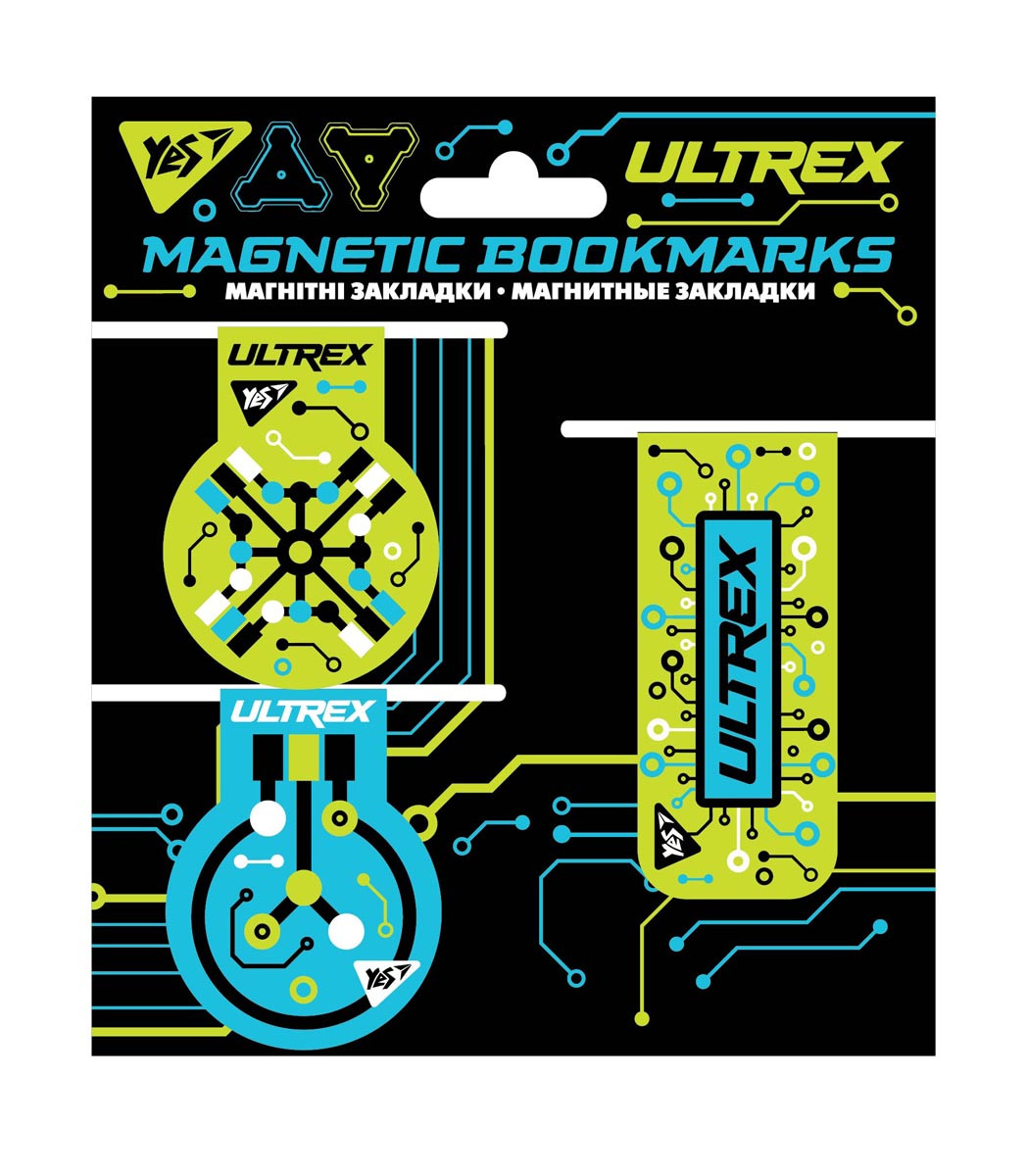 Закладки магнітні Ultrex 3 шт. 707619 (YES)