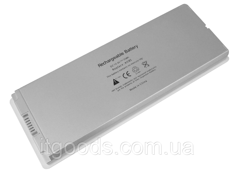 Акумуляторна батарея Li-Pol 52Wh A1185 MacBook 13" A1181 MA254 MA255 MA472 MA700 MA701 MA699 (білий колір)