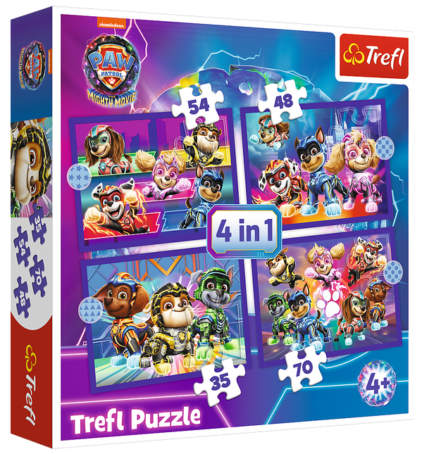 Пазли 4 в 1 Герої рятівники. Щенячий патруль. Rescue Heroes 34621 (Trefl)