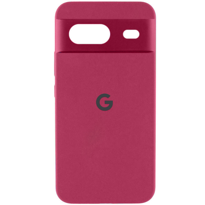 Чохол Silicone Cover Lakshmi Full Camera (AAA) with Logo для Google Pixel 8a | Бордовий / Plum, фото 1