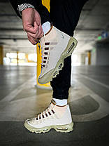 Зимові Чоловічі Кросівки Nike Air Max 95 Sneakerboot Beige / Найк Аїр Макс 95 Снікербут Бежеві, фото 6
