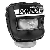 Боксерський шолом тренувальний PowerPlay 3067 з бампером PU + Amara Чорний L