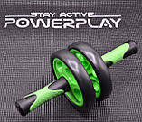 Колесо для преса подвійне PowerPlay 4327 Dual-Core Ab Wheel  Чорно-червоне, фото 6