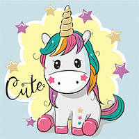 Картина за номерами ArtCraft Райдужна єдиноріжка 30х30 см (15500-AC)