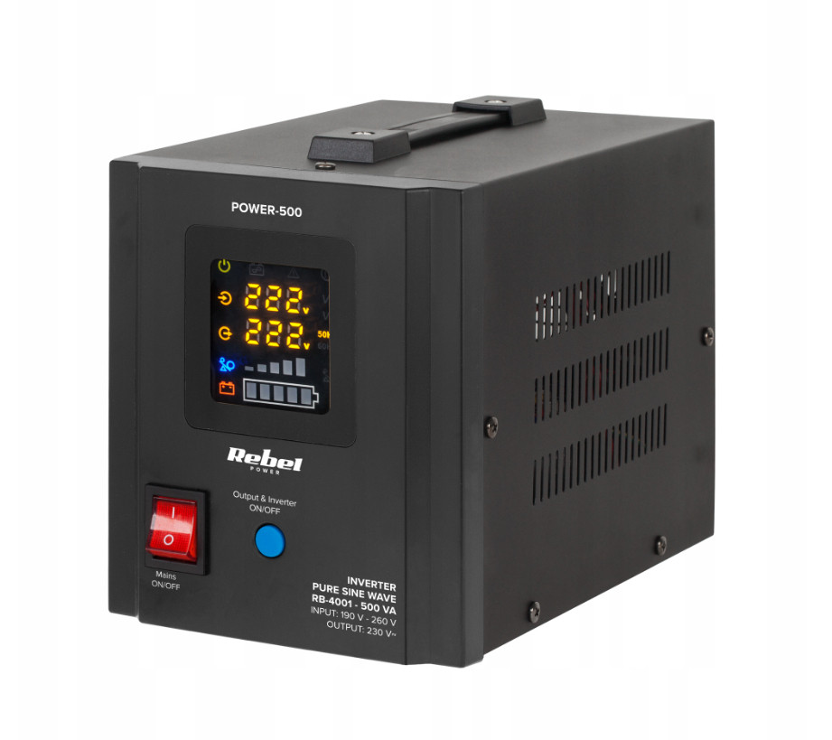 Джерело безперебійного живлення Rebel 300 Вт / 500 ВА, фото 1