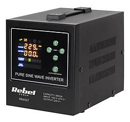 Джерело безперебійного живлення REBEL POWER-1000 LFP4 (ІБП) Rebel 700/1000W 12v (Чорний) RB-4028 (LiFePo4)