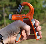 Еспандер кистьовий Power System PS-4021 з регульованим навантаженням 10-40 кг.  Power Hand Grip Orange, фото 7