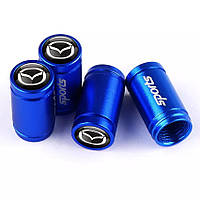 Захисні ковпачки на ніпель для Мазда Sports Blue Mazda — 4 шт.
