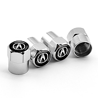 Ковпачки на ніпель з лого Acura Alitek Short Silver Акура (4 шт.)