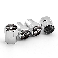 Ковпачки на ніпель для MINI Cooper Short Silver Міні Купер (4 шт.)
