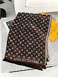 Палантин шарф louis vuitton Луї вінон шоколадно-бежевий, фото 3
