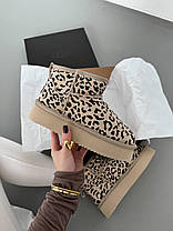 Зимові Жіночі Черевики UGG Classic Ultra Mini Platform Leopard / УГГ Класик Ультра Міні Платформ Бежеві, фото 6