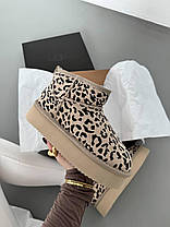Зимові Жіночі Черевики UGG Classic Ultra Mini Platform Leopard / УГГ Класик Ультра Міні Платформ Бежеві, фото 5