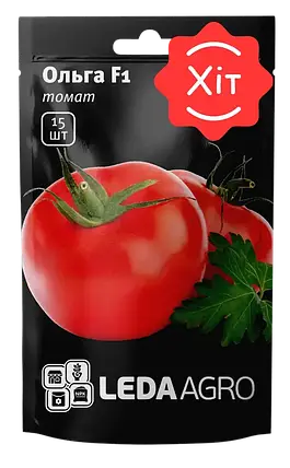 Насіння томату Ольга F1, 15 сем — ранній, червоний, напівдетермінантний, круглий, LEDAAGRO, фото 1