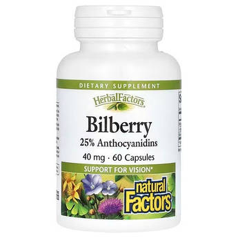 Natural Factors Bilberry 40 mg 60 капсул