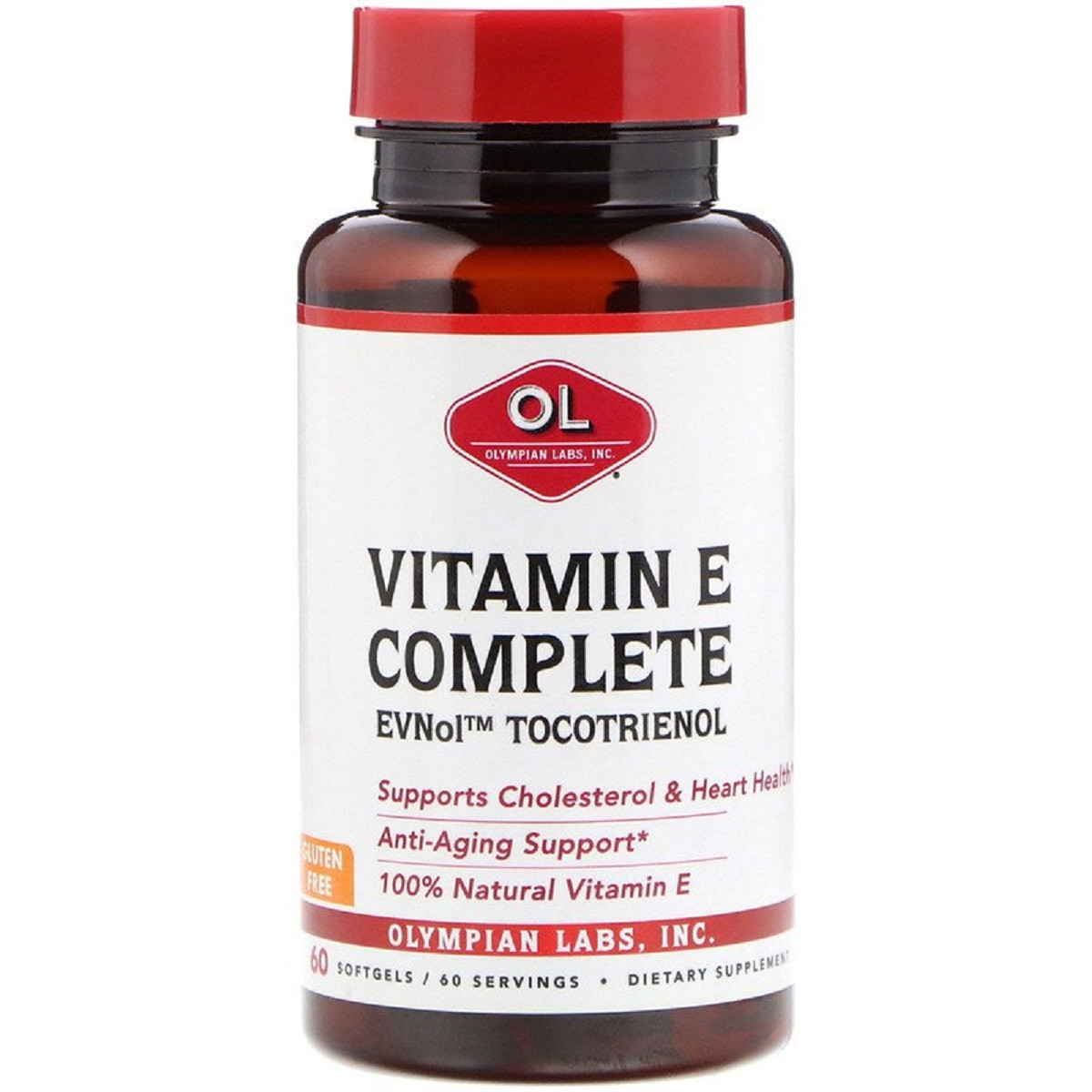Комплекс Вітаміну Е, Токотрієнт, Vitamin E Complete, Olympian Labs, 60 капсул, фото 1