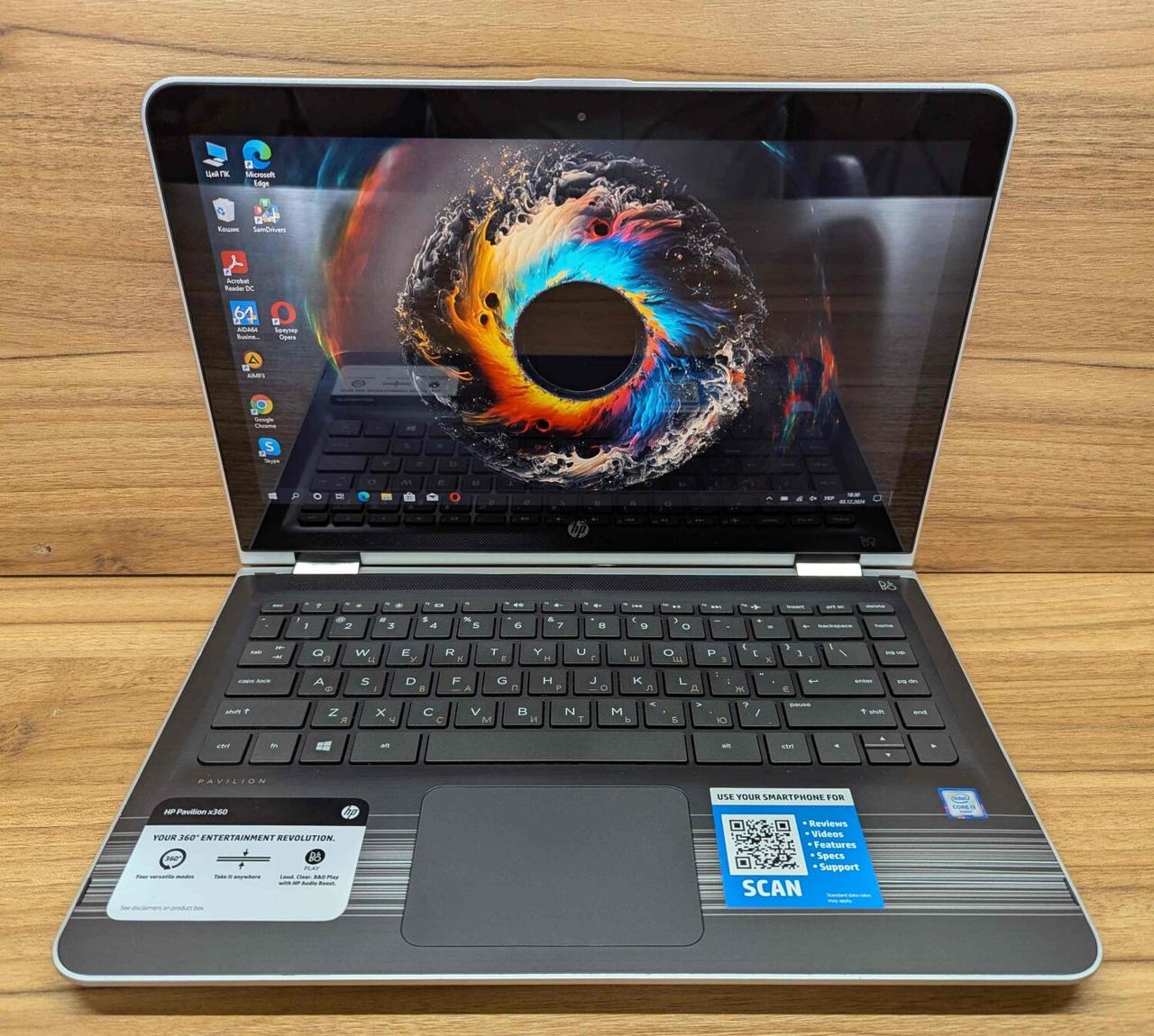 Б/в Ноутбук HP Pavilion x360 m3 Convertible 13.3" 1366x768 Touch| i3-6100U| 8GB RAM| 240GB SSD| HD 520