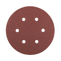 Круг шліфувальний на липучці MASTERTOOL 225 мм/6 відв P60 набір 5 шт 08-2006-H