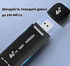 Бездротовий модем з 4G і WiFi до 150 Мбіт/сек HotSpot 3in1 Чорний Модем-роутер із слотом для сім-карти, фото 5