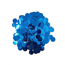 Конфеті "Кружечки" 23 мм синій металік