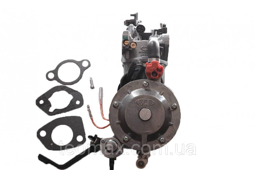 Газовий редуктор генератора 5 кВт, ручна заслонка (карбюратор бензин-газ), фото 1