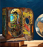 Бук Нук 10 000 льє в глибинах моря 3D Інтер'єрний конструктор 10,000 Leagues in the Deep Sea DIY Book Nook Kit SQ-39, фото 3