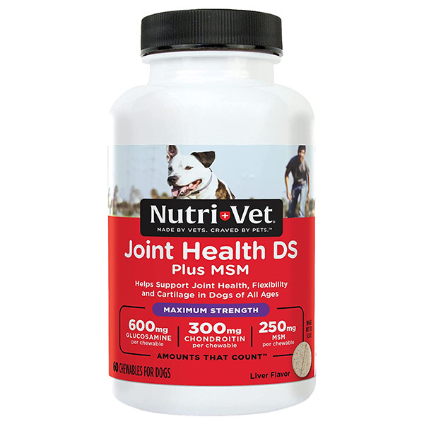 Nutri-Vet Joint Health DS Plus MSM Maximum Strength НУТРІ-ВЕТ ЗДОРОВ’Я СУСТАВІВ МАКСИМУМ жувальні таблетки з глюкозаміном,