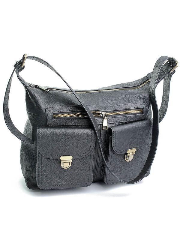 Жіноча шкіряна сумка 5062 Black,Купити жіночі сумки гуртом і в роздріб із натуральної шкіри в Україні