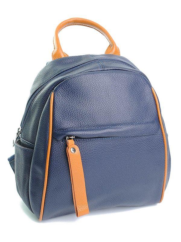 Жіночий шкіряний рюкзак 301 Blue. Купити жіночі рюкзаки гуртом і в роздріб із натуральної шкіри в Україні