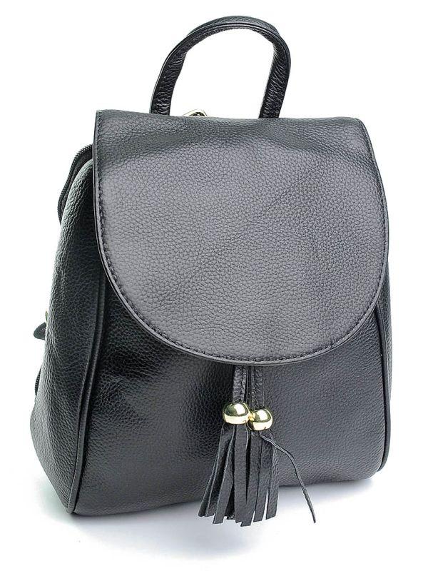 Жіночий шкіряний рюкзак 810 Black. Купити жіночі рюкзаки гуртом і в роздріб із натуральної шкіри в Україні