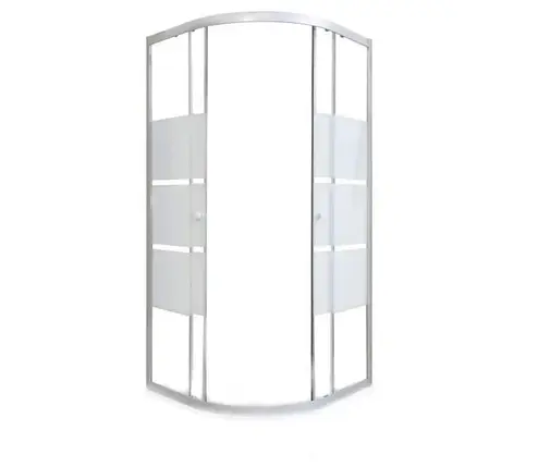 Душова кабіна KO&PO 7122-7 90х90х180 см без піддону прозоре скло з матовим малюнком, фото 1