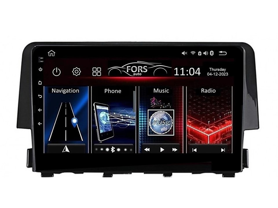 Штатна магнітола FORS.auto FS 1 LITE для Honda Civic (1+32Gb, 9") 2015-2020, фото 1