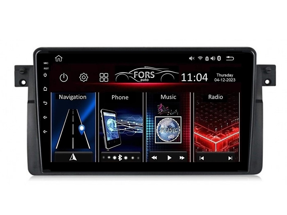 Штатна магнітола FORS.auto FS 1 LITE для BMW 3 Series E46 (1+32Gb, 9") 1998-2005, фото 1