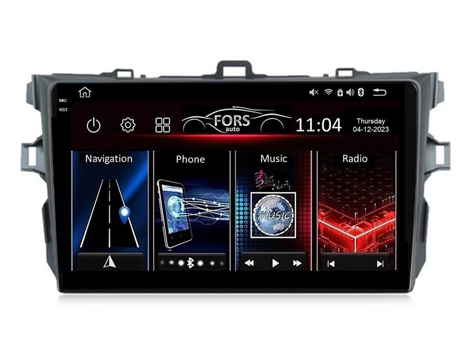 Штатна магнітола FORS.auto FS 6 MAX для Toyota Corolla (6+128Gb, 9") 2006-2013
