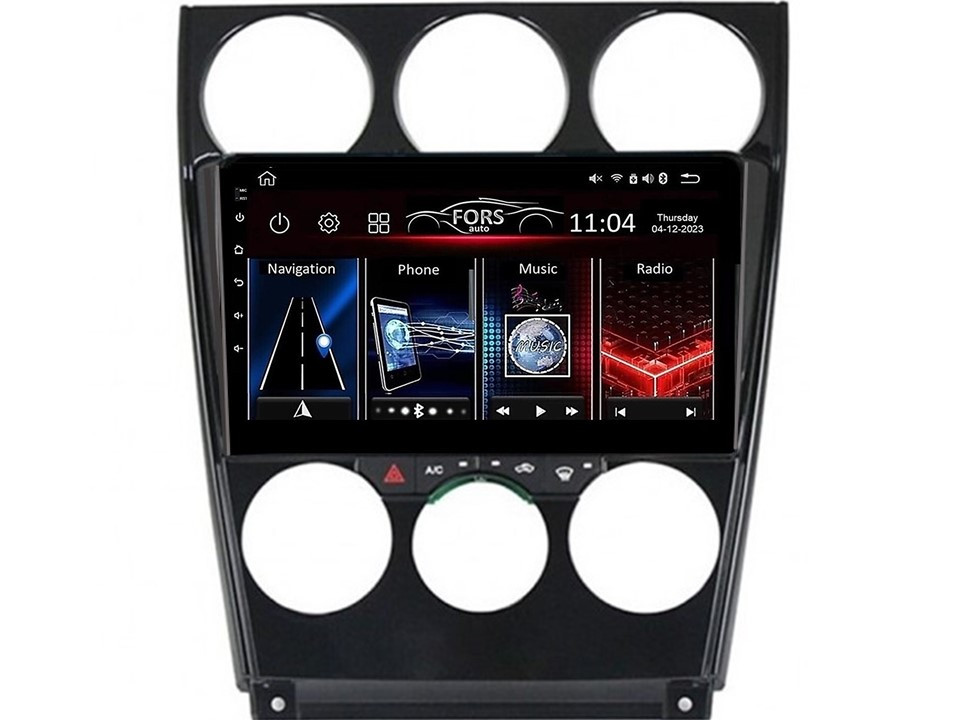Штатна магнітола FORS.auto FS 1 LITE для Mazda 6 (1+32Gb, 9") 2002-2007, фото 1
