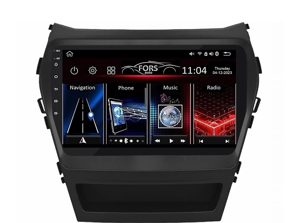 Штатна магнітола FORS.auto FS 1 LITE для Hyundai Santa Fe/IX45 (1+32Gb, 9") 2012-2017, фото 1