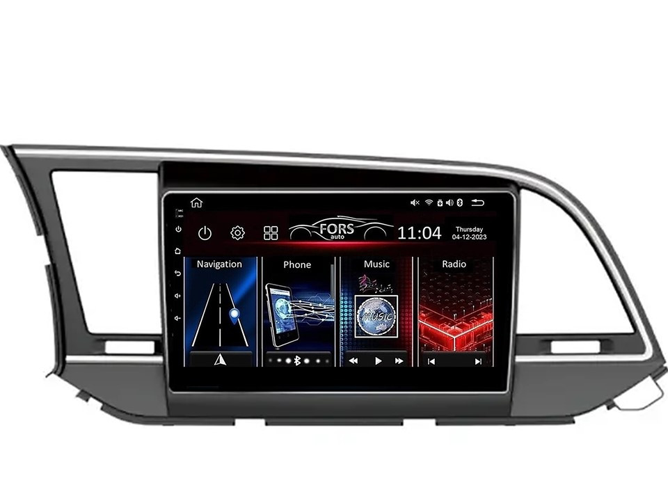 Штатна магнітола FORS.auto FS 1 LITE для Hyundai Elantra (1+32Gb, 9") 2016-2018, фото 1